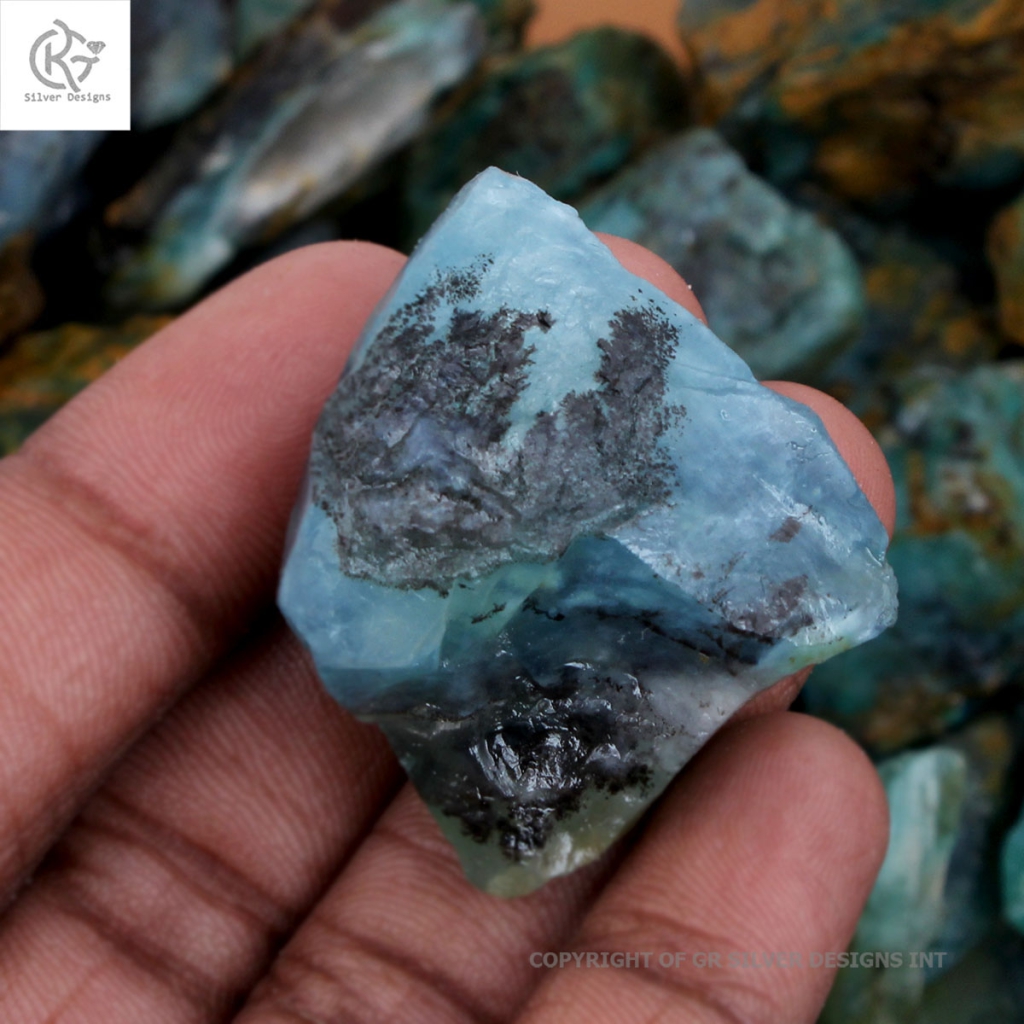 Rare Andean Peruvian Natural Blue Opal Rough