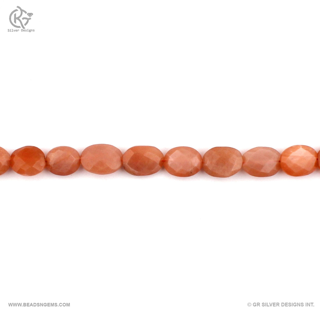 Wholesale Peach Moonstone Gemstone Handmade Strands Beads