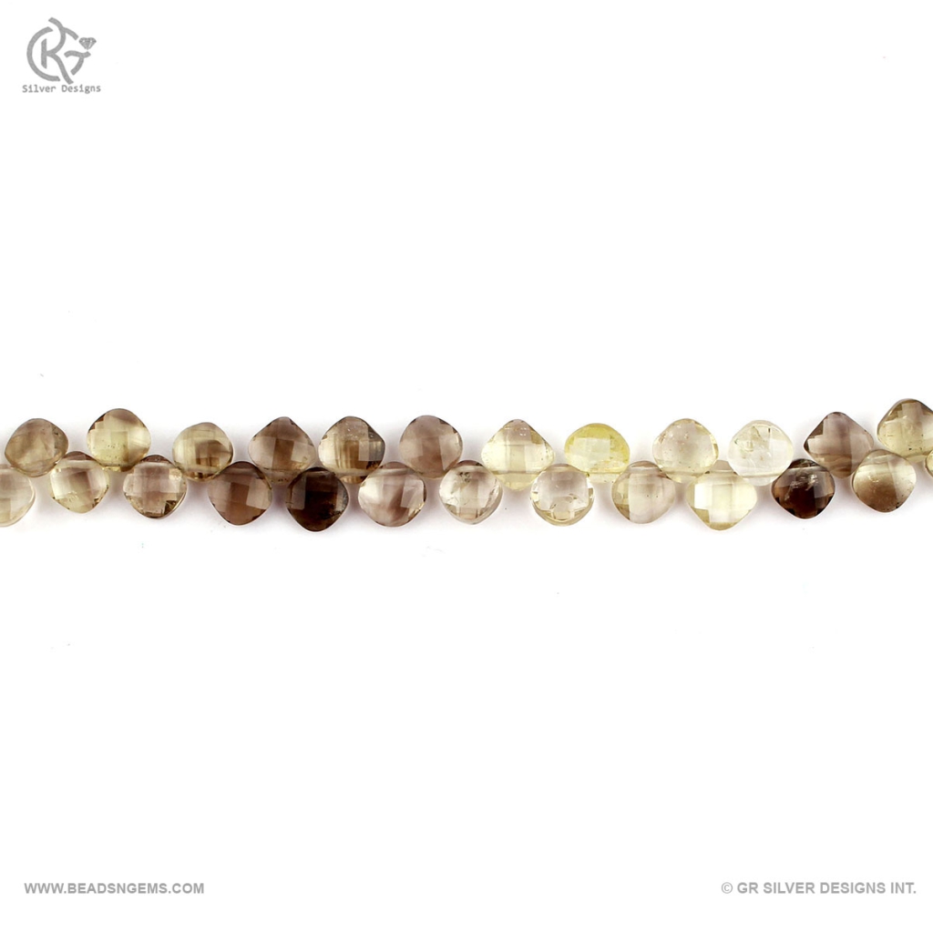 AAA+ Bio Lemon Quartz Cushion Shape 6-7mm Handmade Beads